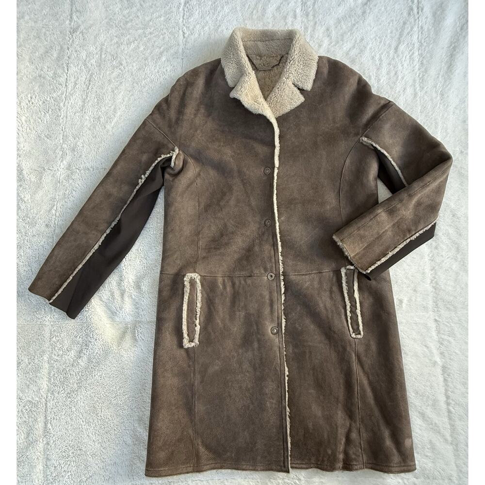 Elie Tahari 100% Real Dyed Lamb Shearling Coat Women’s Size Medium